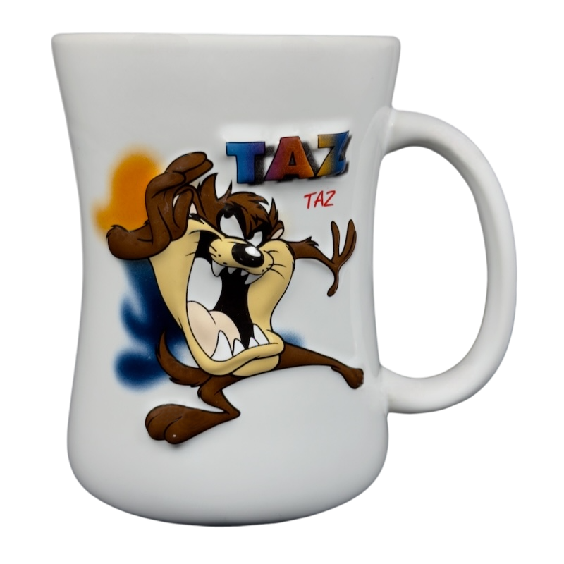 Taz Looney Tunes 3D Embossed Six Flags Mug Warner Brothers