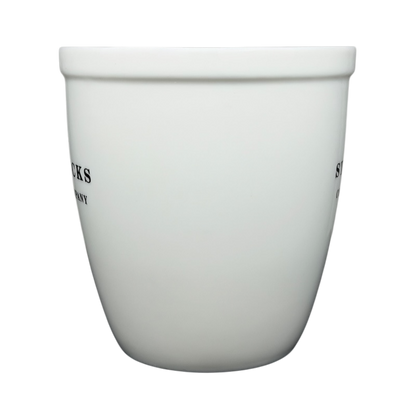 Starbucks Coffee Company Barista Abbey ESTD 1971 Large White Mug With Black Lettering