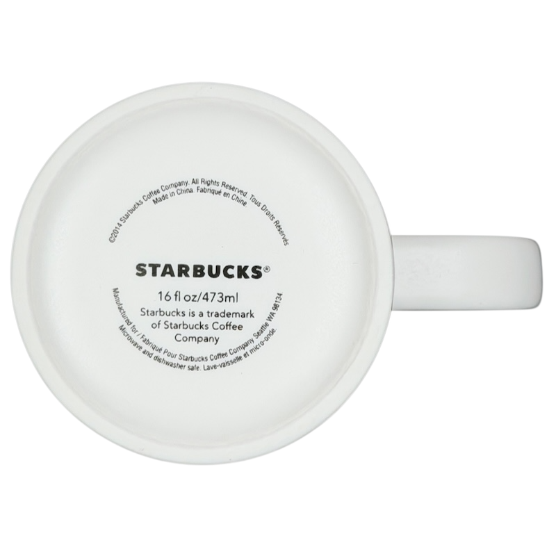 Etched Siren White 16oz Mug 2014 Starbucks