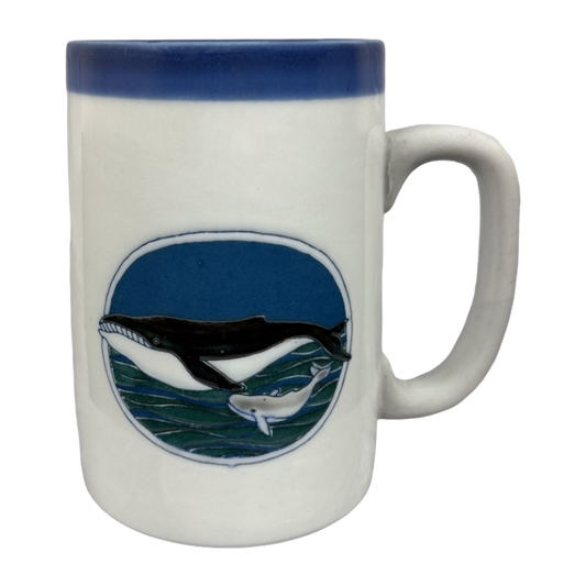 Humpback Whales Lightly Embossed Large Mug Otagiri