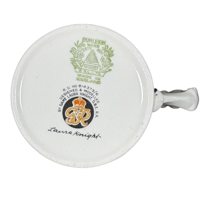 Burleigh Ware underside showing maker stamp and royal cypher on Coronation King George Queen Elizabeth 1937 vintage mug