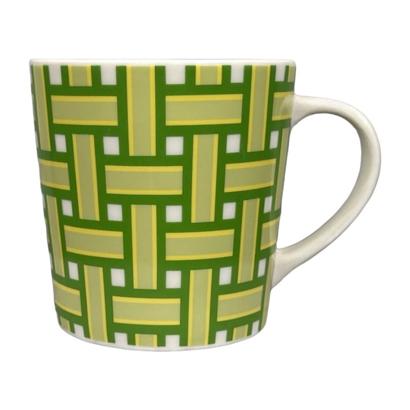 Vintage Woven Folding Green And Yellow Lawn Chair Mug 2006 Starbucks