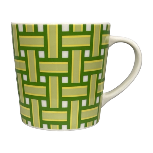 Vintage Woven Folding Green And Yellow Lawn Chair Mug 2006 Starbucks