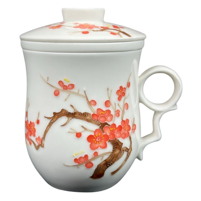 Okura Ume Blossom Floral Infuser Mug With Lid Starbucks Teavana