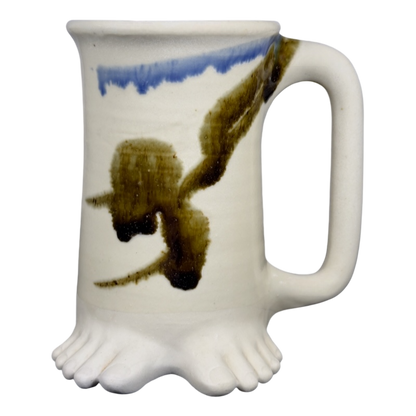 Bare Feet Tall Pottery Mug Five Bridges