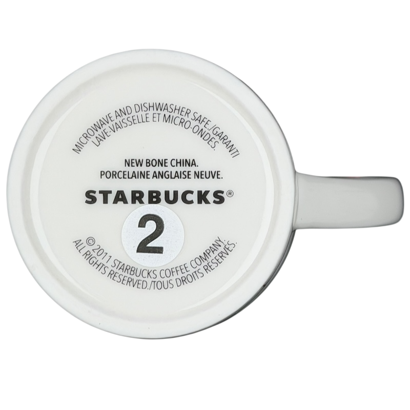 Children Ice Skating And Boy With Dog Sledding Airplane On Handle 8oz Mug 2011 Starbucks