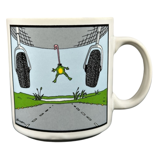 The Far Side Gary Larson Frog Stuck To Plane Mug OZ