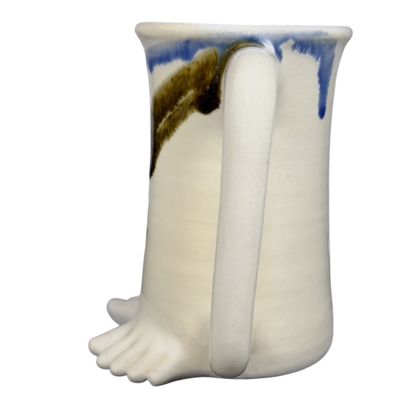 Bare Feet Tall Pottery Mug Five Bridges