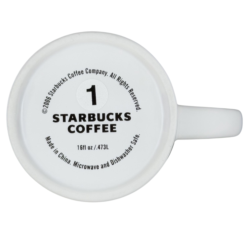 Grande Siren With Rolled Rim Tall White 16oz Mug 2006 Starbucks