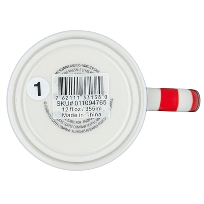 Holiday Christmas Tree Mug with Candy Cane Handle 12 oz Mug 2018 Starbucks