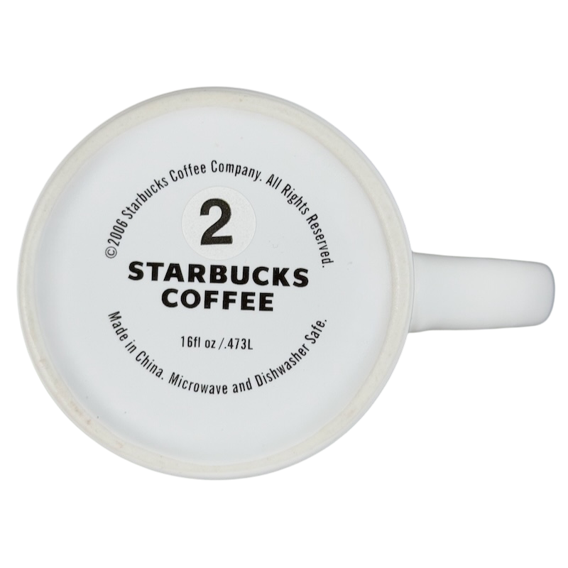 Grande Siren With Rolled Rim Tall White 16oz Mug 2006 Starbucks