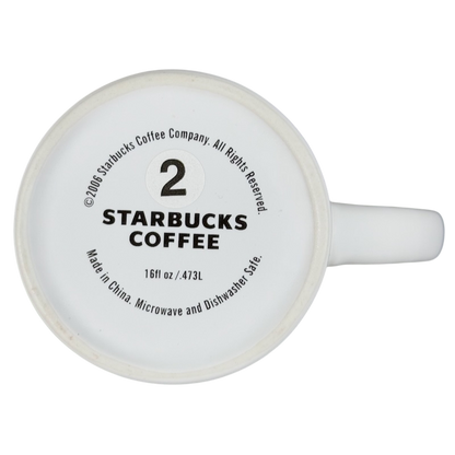 Grande Siren With Rolled Rim Tall White 16oz Mug 2006 Starbucks