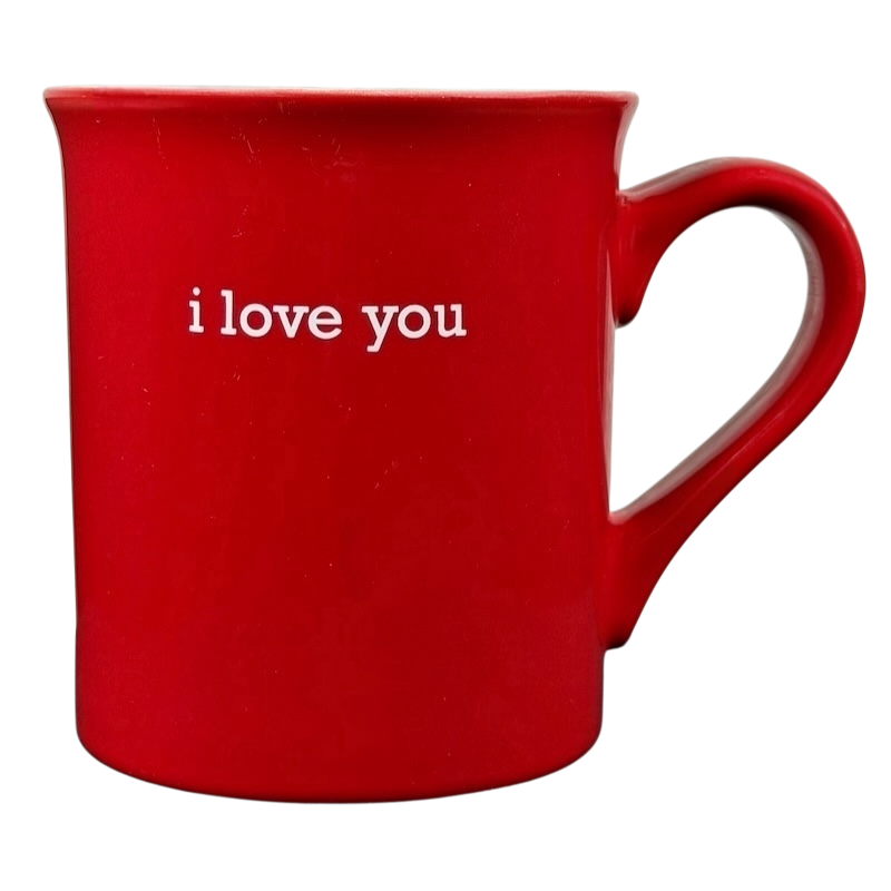 I Love You Red Mug With White Interior And Red Heart Inside THL