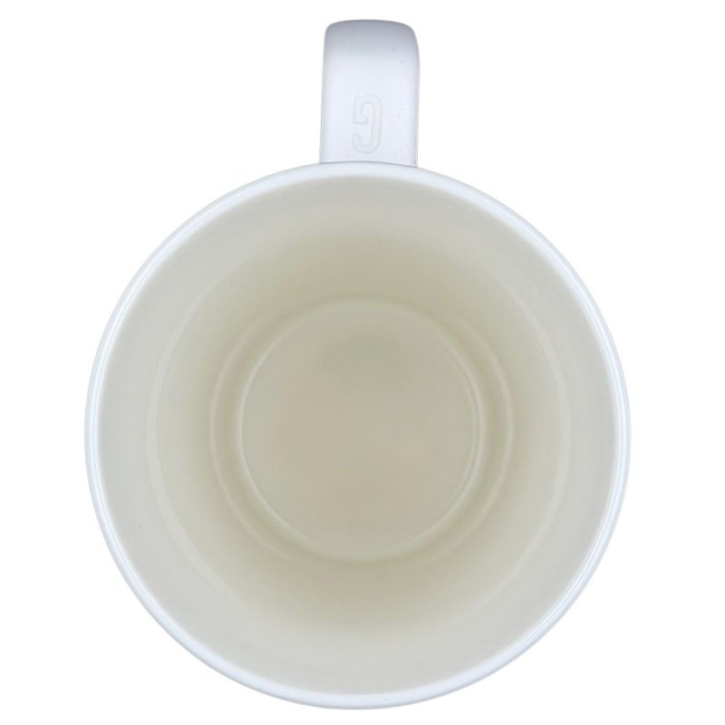 Inside view of Starbucks Etched Siren vintage Mug with smooth, glossy finish and minimal design