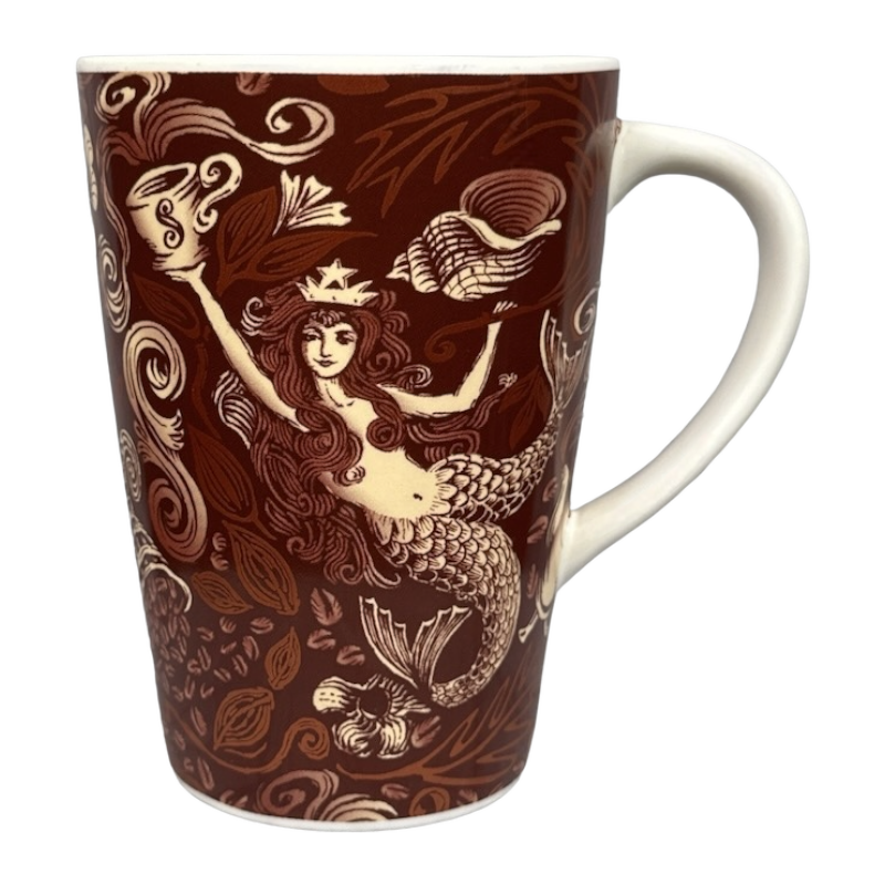 Bronze Siren Seashells And Flowers 35th Anniversary Mug 2006 Starbucks