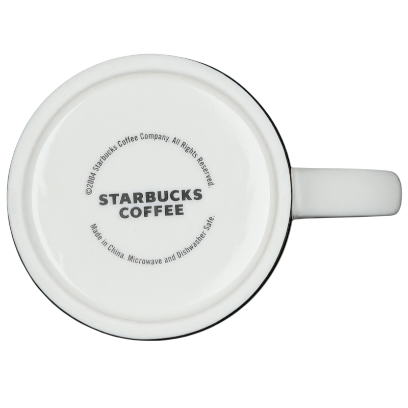 Blue Polka Dots & Stripes Mug 2004 Starbucks