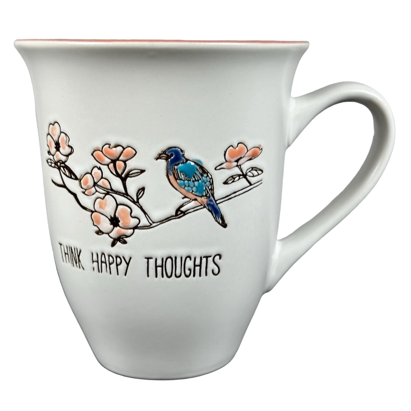 Think Happy Thoughts Bird And Flowers Mug Spectrum Designz