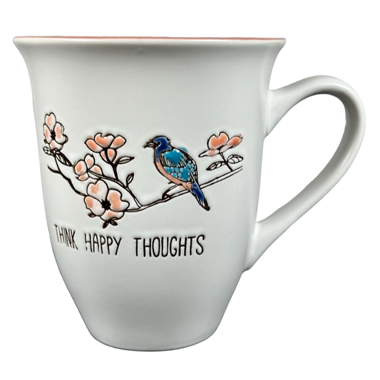 Think Happy Thoughts Bird And Flowers Mug Spectrum Designz