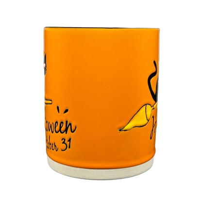 Black Cat Riding A Broom Halloween October 31 Mug Spectrum Designz