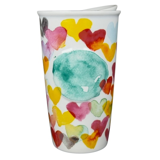 Dot Collection Watercolor Hearts 10oz Tumbler Starbucks