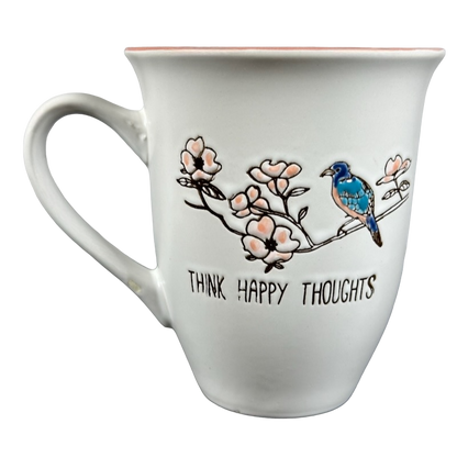 Think Happy Thoughts Bird And Flowers Mug Spectrum Designz