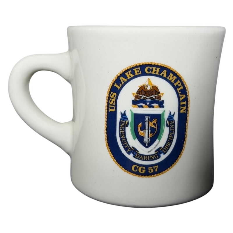 USS Lake Champlain CG 57 Ingenuity Daring Discipline United States Navy Mug Mil-Art China