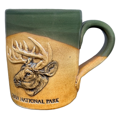 Zion National Park Embossed Moose Mug Cold Mountain Pottery