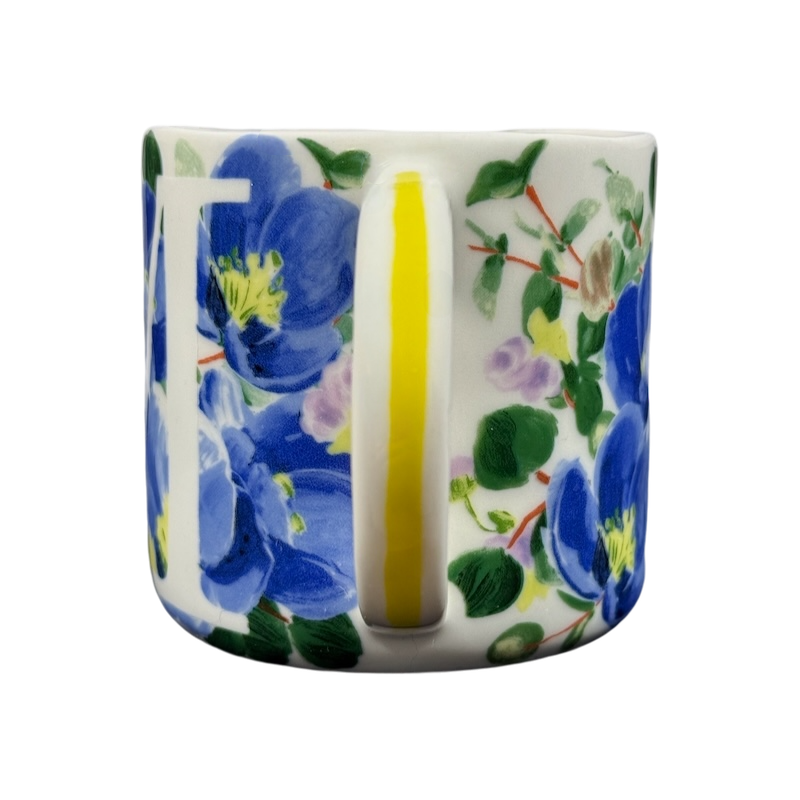 Dawn Letter "M" Monogram Initial Floral Mug Anthropologie