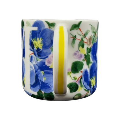 Dawn Letter "M" Monogram Initial Floral Mug Anthropologie