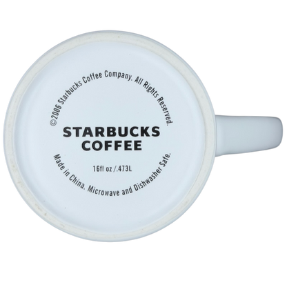 Grande Siren With Rolled Rim Tall White 16oz Mug 2006 Starbucks