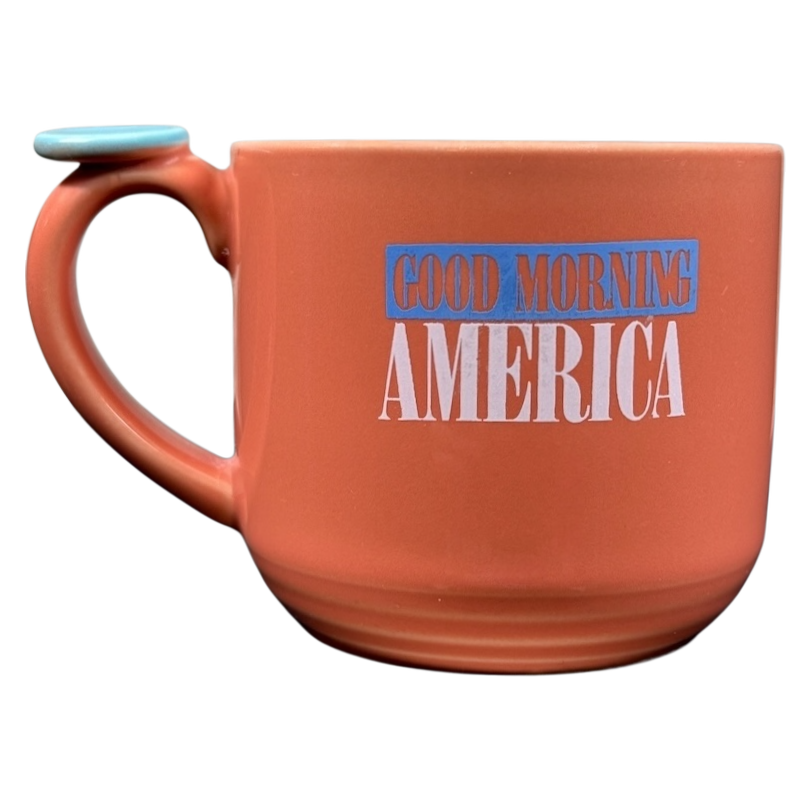 Good Morning America Colorways ThumbPrint Salmon Mug Blue Interior Green Thumb Lindt Stymeist