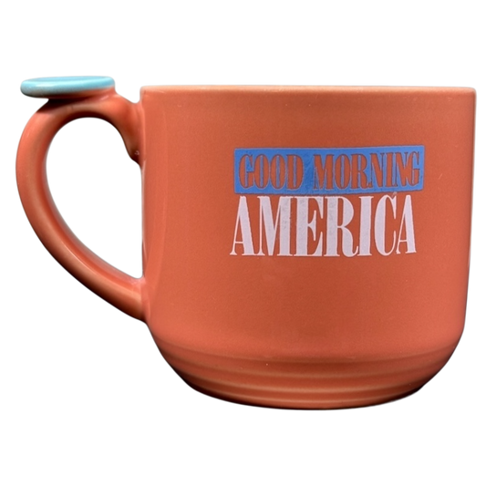 Good Morning America Colorways ThumbPrint Salmon Mug Blue Interior Green Thumb Lindt Stymeist