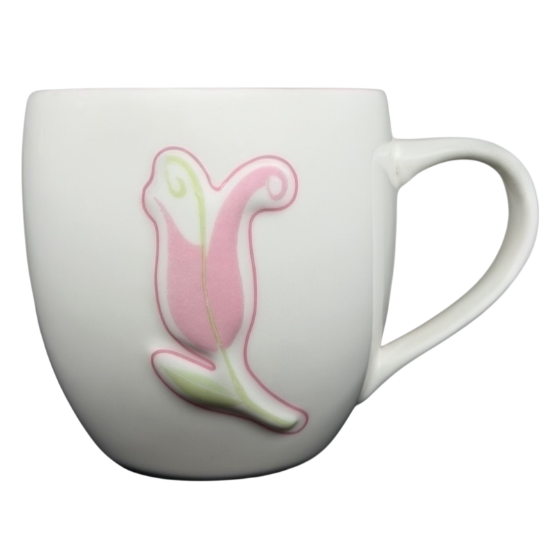 Pink Tulip Embossed 14oz Mug 2006 Starbucks