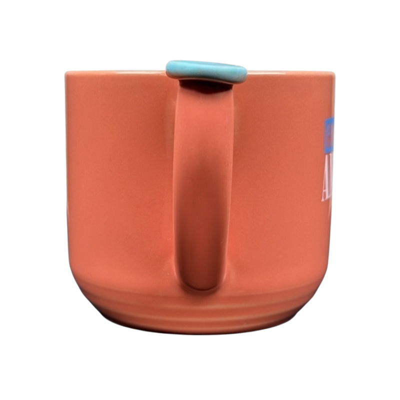 Good Morning America Colorways ThumbPrint Salmon Mug Blue Interior Green Thumb Lindt Stymeist