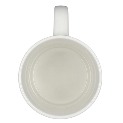 Bloomberg heat changing vintage mug with a plain white interior view from above