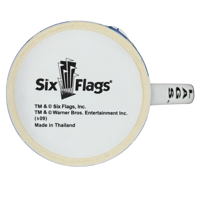 Bugs Bunny Looney Tunes 3D Embossed Six Flags Mug Warner Brothers