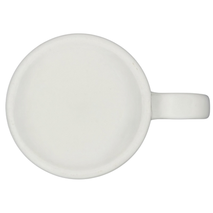 Bloomberg heat changing vintage mug with a sleek white design that transforms with heat