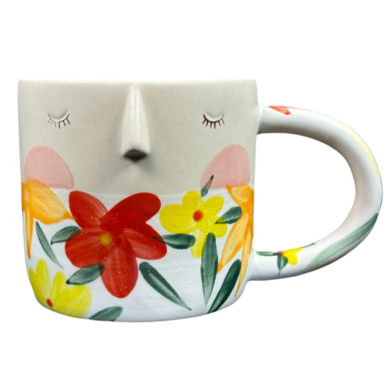 Fotini Tikkou Visage Floral Face Design Mug Anthropologie