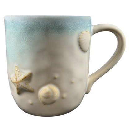 Seaside Blue Beige Embossed 3D Mug Sonoma