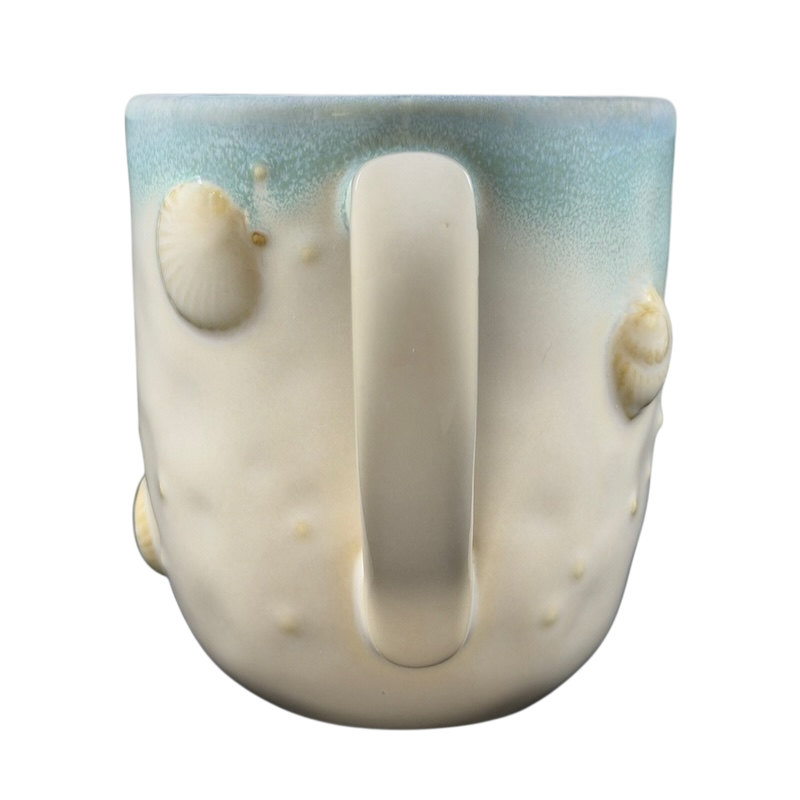 Seaside Blue Beige Embossed 3D Mug Sonoma