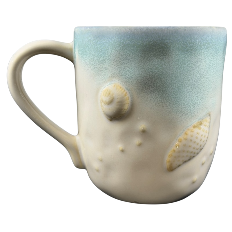 Seaside Blue Beige Embossed 3D Mug Sonoma
