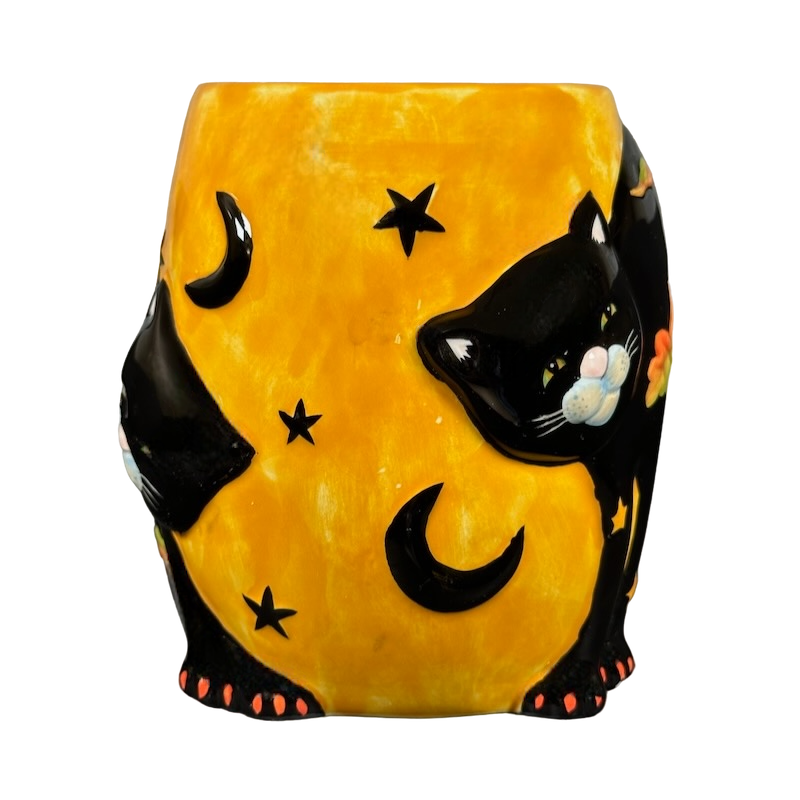 Halloween Black Cat Susan Winget 3D Figural Mug Certified International