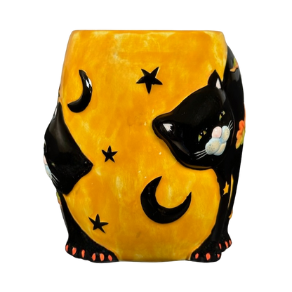 Halloween Black Cat Susan Winget 3D Figural Mug Certified International