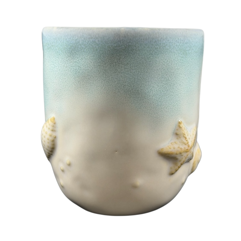 Seaside Blue Beige Embossed 3D Mug Sonoma