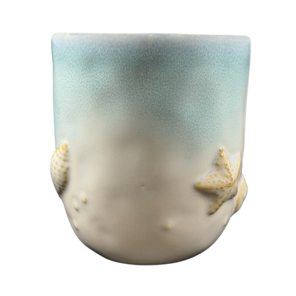 Seaside Blue Beige Embossed 3D Mug Sonoma