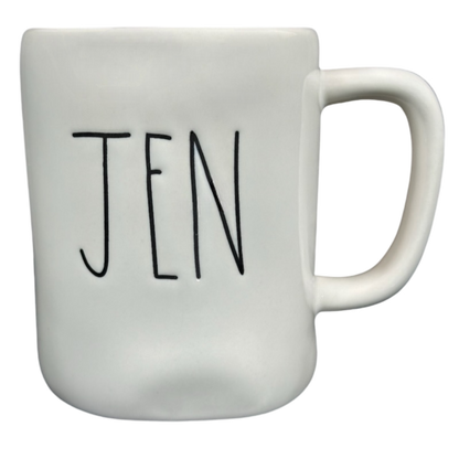 Rae Dunn Artisan Collection JEN Name Mug Cream Inside Magenta