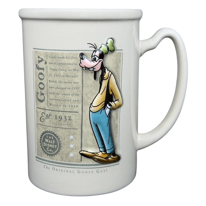 Goofy Biography "The Original Goofy Guy!" Embossed Mug Disney