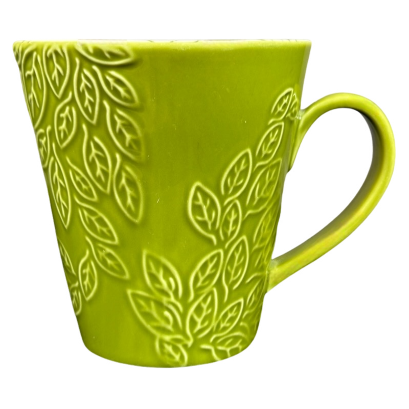 Embossed Leaves Green 16oz Mug 2007 Starbucks