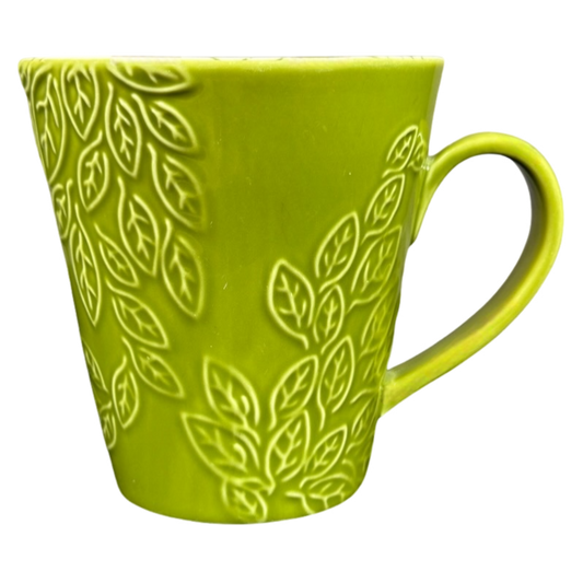 Embossed Leaves Green 16oz Mug 2007 Starbucks