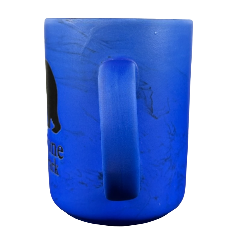 Yellowstone National Park Bear Etched Marble Blue Mug